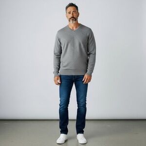 Dockers Men's Gray V-Neck Sweater